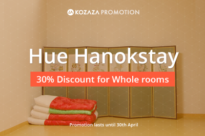 [KOZAZA Promotion] 30% Discount for Hue Hanokstay