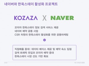 코자자 크라우드펀딩 KTB투자증권 국민숙박공유플랫폼 사업계획 HomeSharing